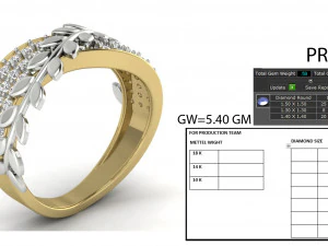 diamond ring for ladies 3D Print Model