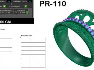 diamond ring for ladies Model do druku 3D