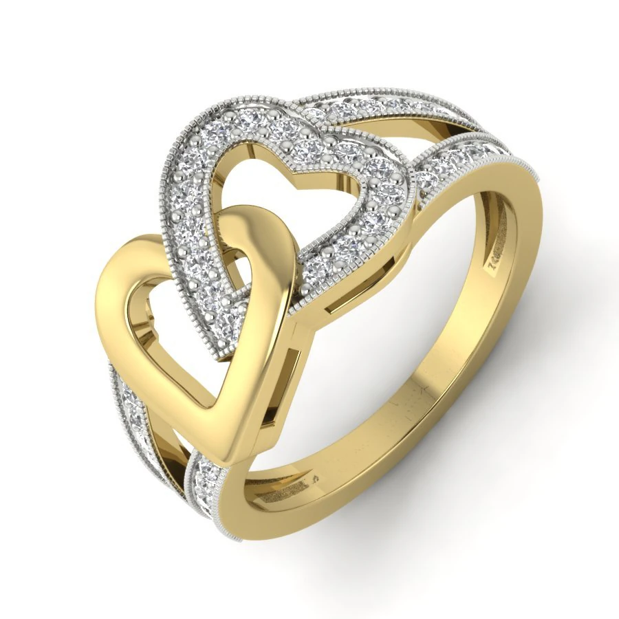 diamond ring for ladies 3D Print Model .c4d .max .obj .3ds .fbx .stl .blend 