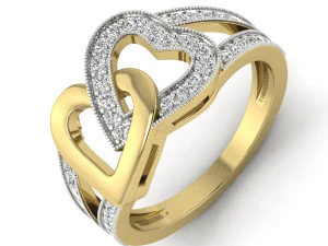 кільце з діамантом для жінок 3D Принт Модель