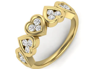 anel de diamante para senhoras Modelo de Impressão 3D