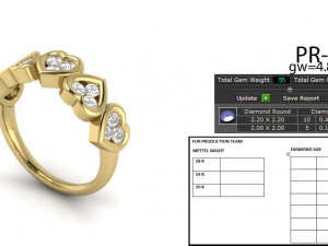diamond ring for ladies Modelo de Impressão 3D