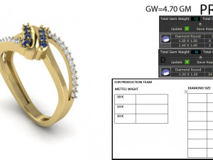 diamond ring for ladies 3D-printmodel