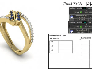 diamond ring for ladies 3D Print Model