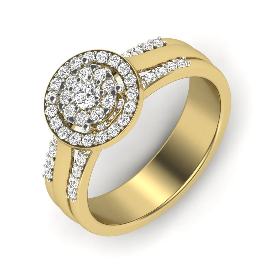 diamond ring for ladies 3D Print Model .c4d .max .obj .3ds .fbx .stl .blend 