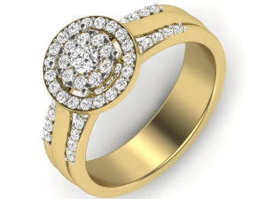 bayanlar i&ccedil;in pırlanta y&uuml;z&uuml;k 3D Baskı Modeli