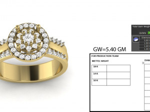 diamond ring for ladies Model do druku 3D