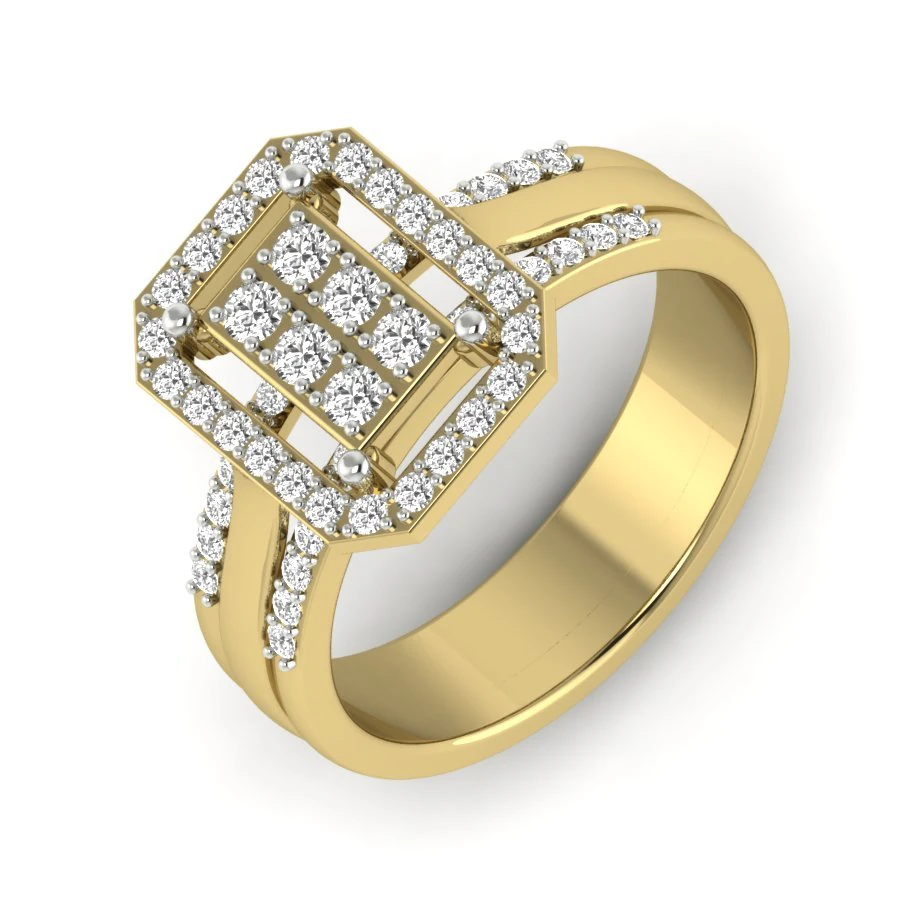 diamond ring 3D Print Model .c4d .max .obj .3ds .fbx .stl .blend 