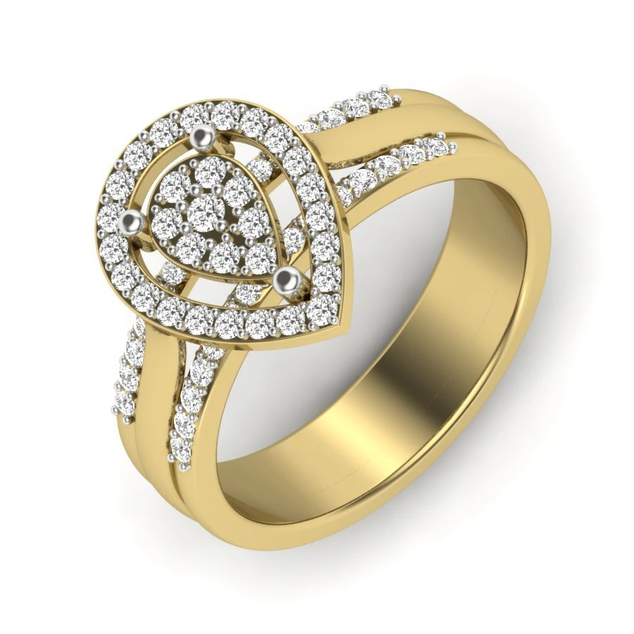 diamond ring for ladies 3D Print Model .c4d .max .obj .3ds .fbx .stl .blend
