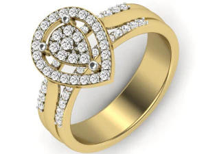 bayanlar i&ccedil;in pırlanta y&uuml;z&uuml;k 3D Baskı Modeli