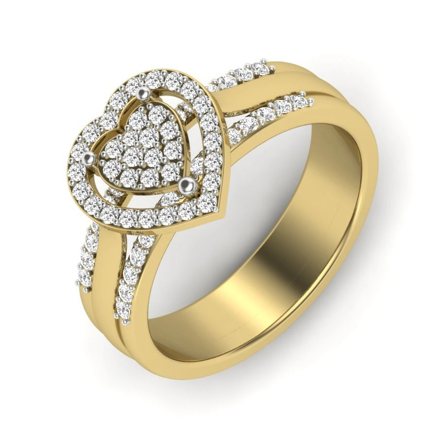 diamond ring for ladies 3D Print Model .c4d .max .obj .3ds .fbx .stl .blend 