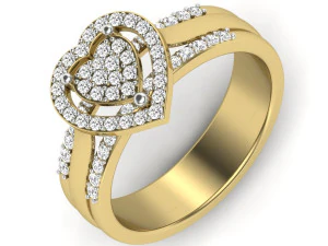 bayanlar i&ccedil;in pırlanta y&uuml;z&uuml;k 3D Baskı Modeli