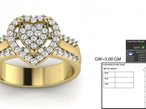 diamond ring for ladies 3D Print Model