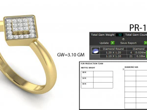 diamond ring 3D Print Model