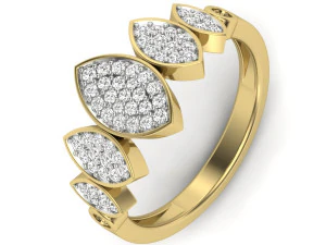 кільце з діамантом для жінок 3D Принт Модель