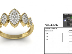 diamond ring for ladies 3D 打印模型