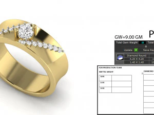 diamond ring for ladies 3D Print Model