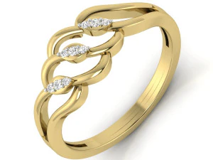 bayanlar i&ccedil;in pırlanta y&uuml;z&uuml;k 3D Baskı Modeli