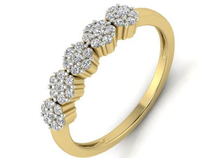 bayanlar i&ccedil;in pırlanta y&uuml;z&uuml;k 3D Baskı Modeli