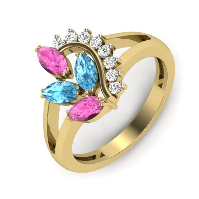 diamond ring for ladies Modelo de impresión 3D .c4d .max .obj .3ds .fbx .stl .blend 