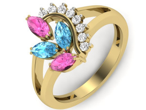 diamond ring for ladies 3D-printmodel