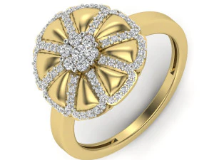 bayanlar i&ccedil;in pırlanta y&uuml;z&uuml;k 3D Baskı Modeli