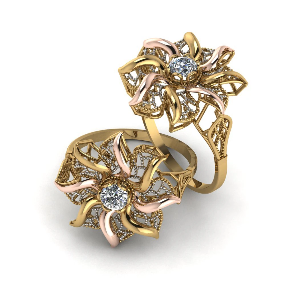 single stone ring for ladies 3D Print Model .c4d .max .obj .3ds .fbx .stl .blend