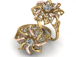 single stone ring for ladies 3D-printmodel