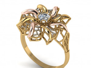 single stone ring for ladies 3D प्रिंट मॉडल