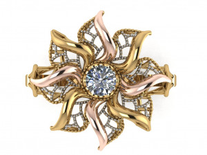 single stone ring for ladies 3D प्रिंट मॉडल