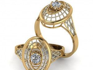 single stone ring for ladies 3D-printmodel