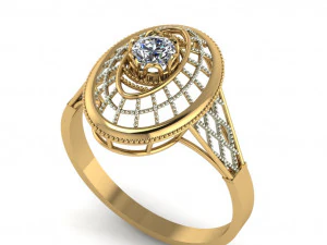 single stone ring for ladies 3D Print Model