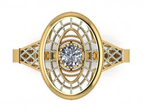 single stone ring for ladies 3D Print Model