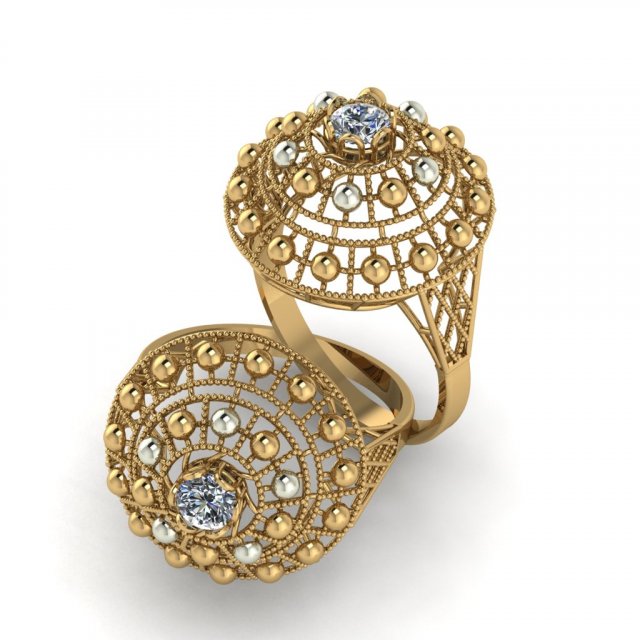 diamond ring for ladies 3D Принт Модель .c4d .max .obj .3ds .fbx .stl .blend 