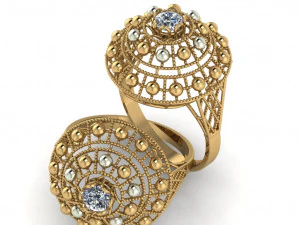 bayanlar i&ccedil;in pırlanta y&uuml;z&uuml;k 3D Baskı Modeli