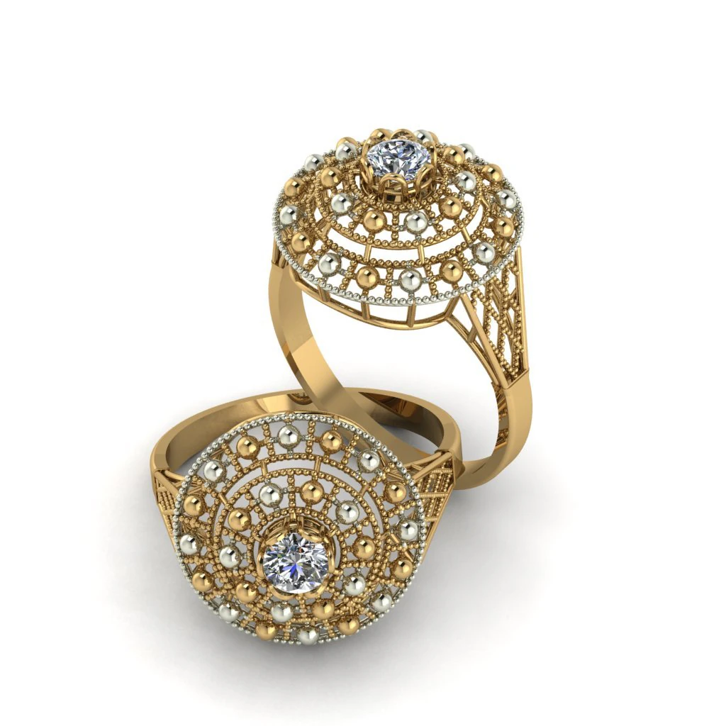 single stone ring for ladies 3D Print Model .c4d .max .obj .3ds .fbx .stl .blend