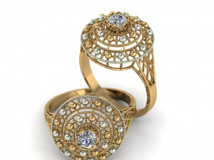 single stone ring for ladies 3D-printmodel