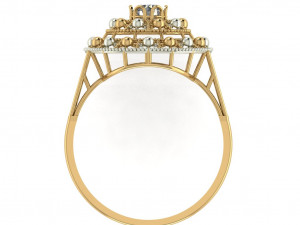single stone ring for ladies Model Cetak 3D