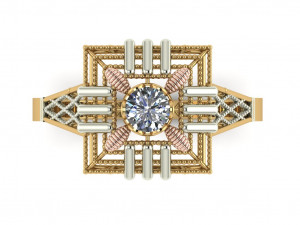 single stone ring for ladies 3D Print Model