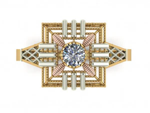 single stone ring for ladies 3D Print Model