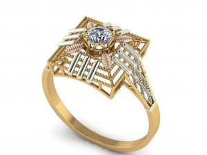single stone ring for ladies 3D Print Model