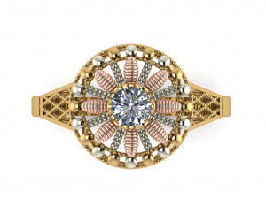 single stone ring for ladies 3D 打印模型