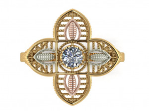 single stone ring for ladies 3D प्रिंट मॉडल