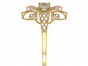 single stone ring for ladies 3D प्रिंट मॉडल