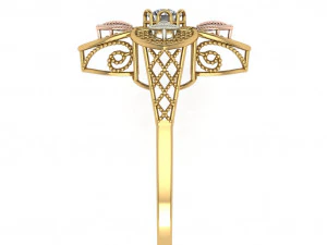 single stone ring for ladies 3D Print Model