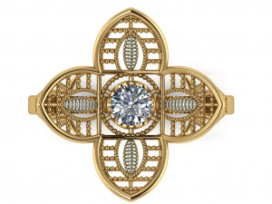 single stone ring for ladies Modello di stampa 3D