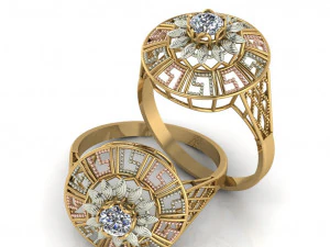 bayanlara &ouml;zel tek taş y&uuml;z&uuml;k 3D Baskı Modeli