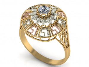 single stone ring for ladies 3Dプリントモデル