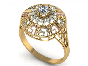 single stone ring for ladies 3D Print Model