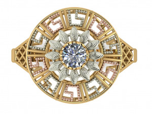 single stone ring for ladies 3Dプリントモデル